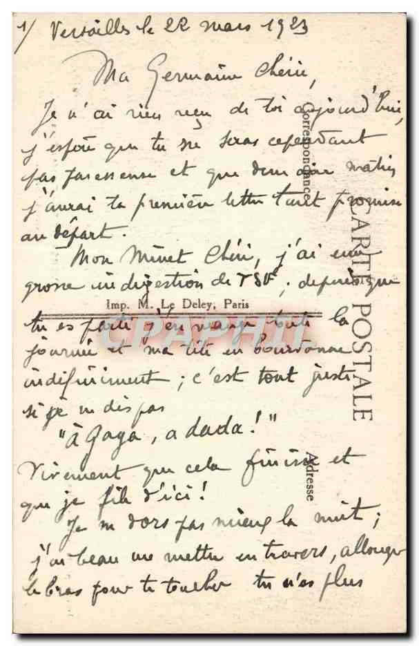 CPA Versailles Grandes Eaux Grotte d'Apollon — Verso