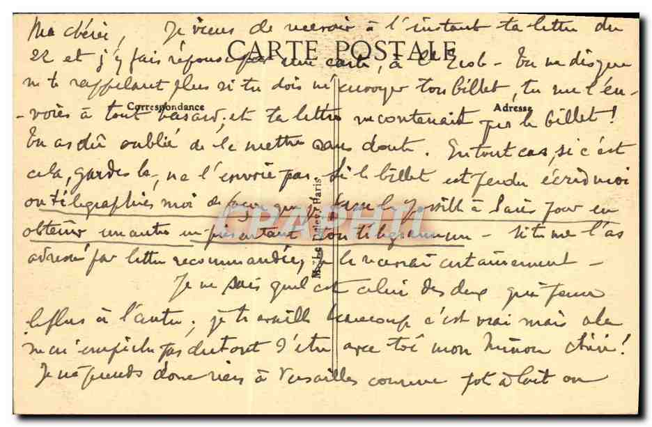 CPA Versailies Le Hameau du petit Trianon Maison de la reine — Verso