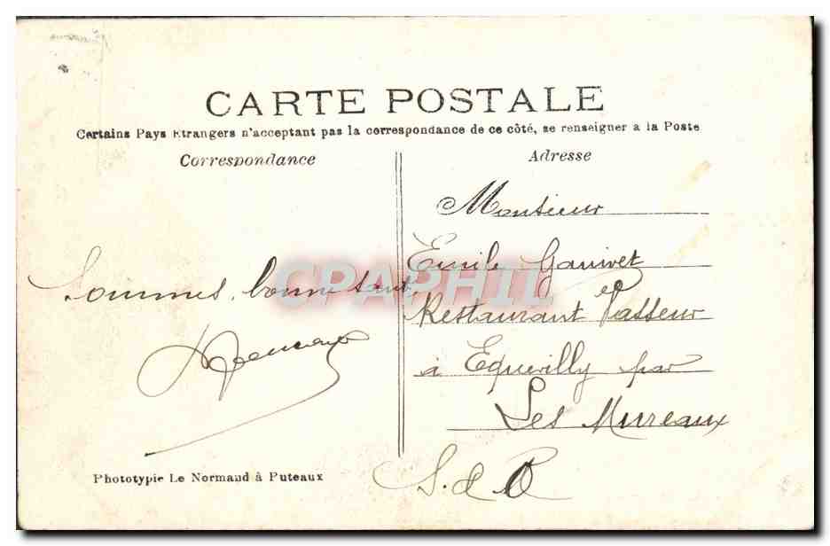 CPA Rueil Parc de la Mamaison Le temple de l'amour — Rückseite