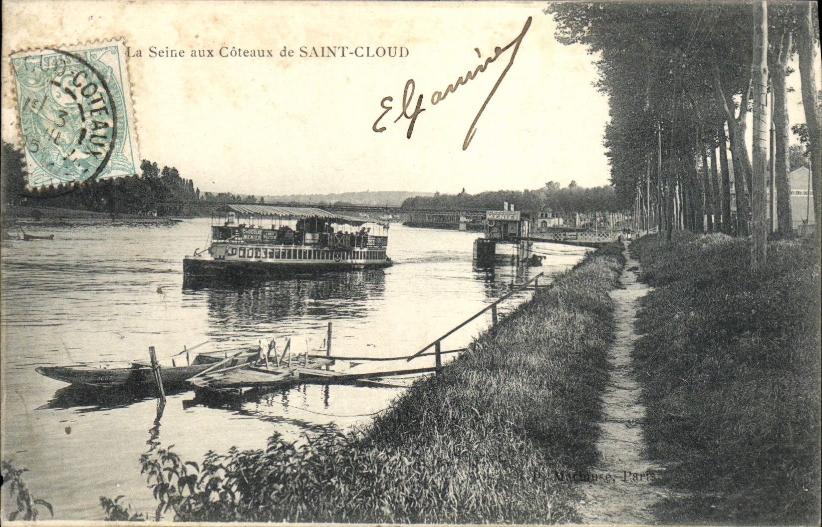 CPA Saint Cloud Seine Aux Coteaux Bateaux