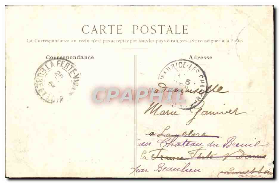 CPA Saint Cloud Seine Aux Coteaux Bateaux — Rückseite