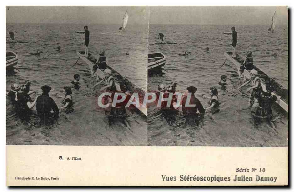 CPA A l'eau Vues Stereoscopiques Julien Damoy