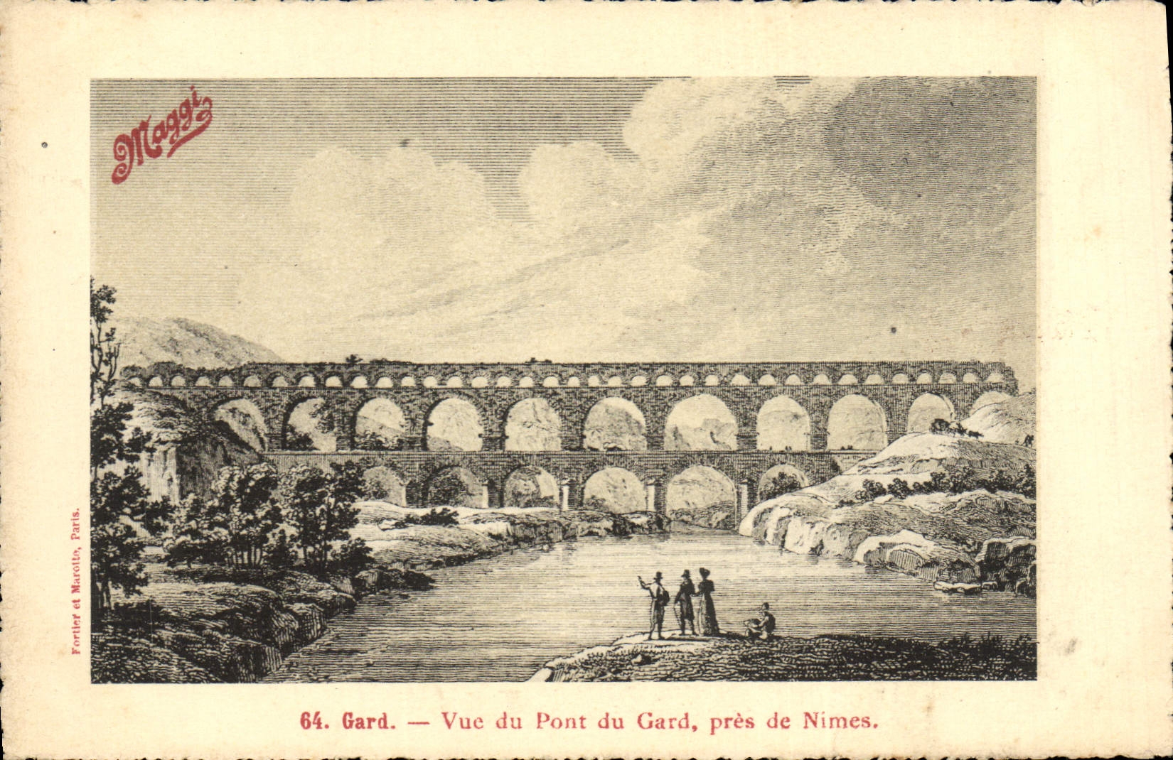 Vue du Pont du Gard, près de Nîmes — Maggi, Forliet et Marolli, Paris, n°64