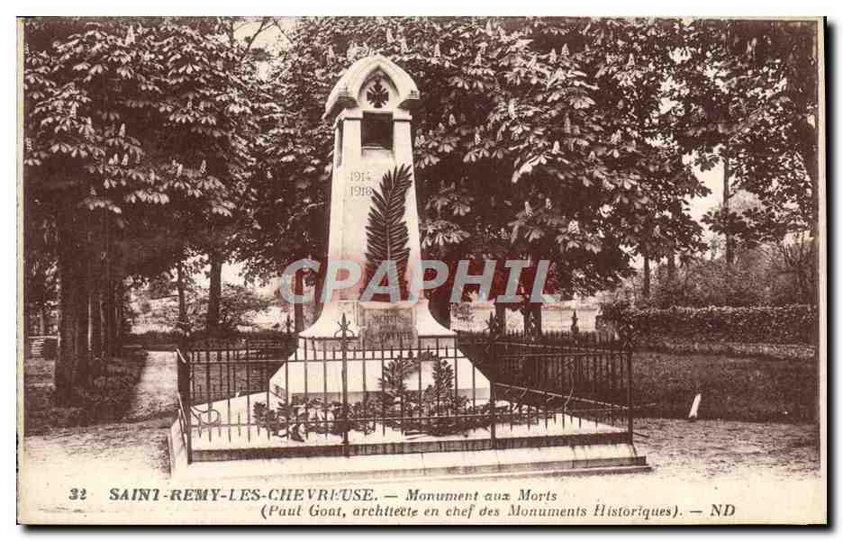CPA Saint Remy Les Chevreuse Monument aux Morts Militaria
