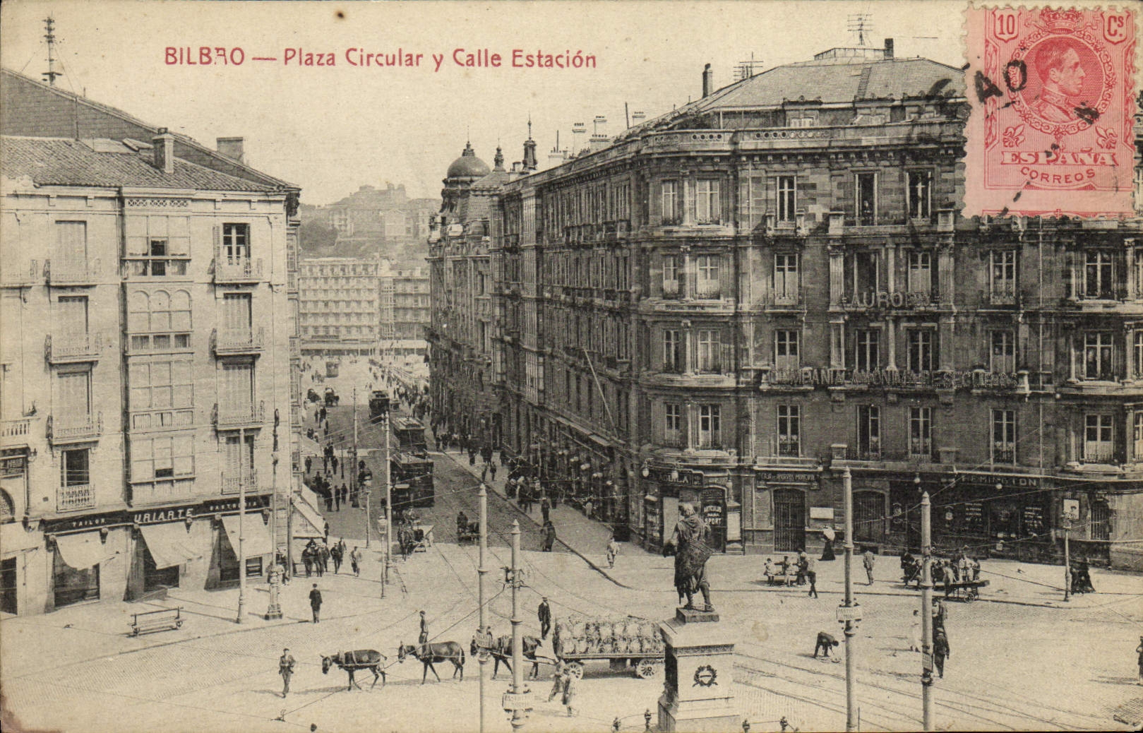 CPA Bilbao Plaza Circular Calie Estacion