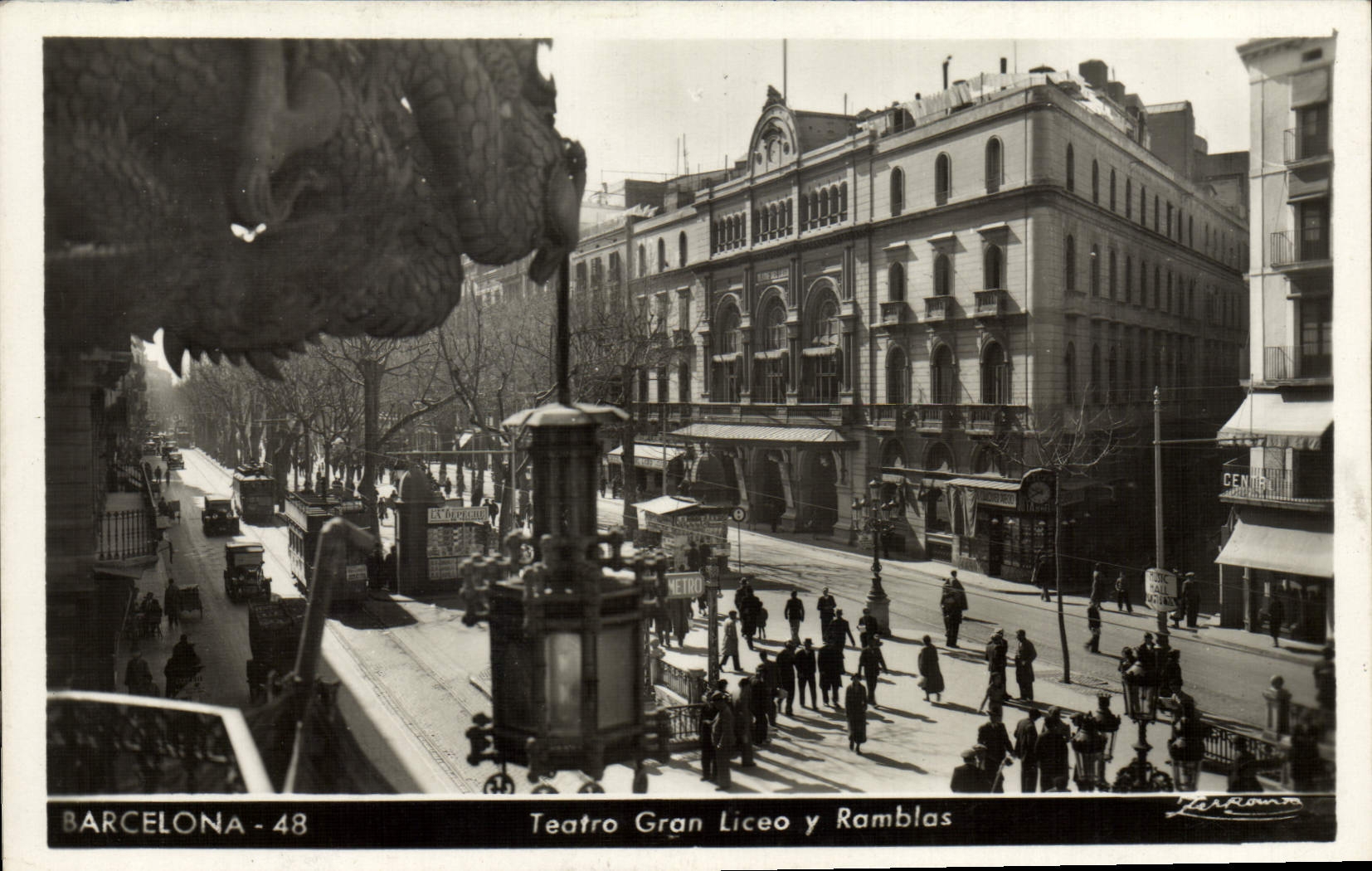 CPA Barcelona Teatro Gran Liceo y Ramblas