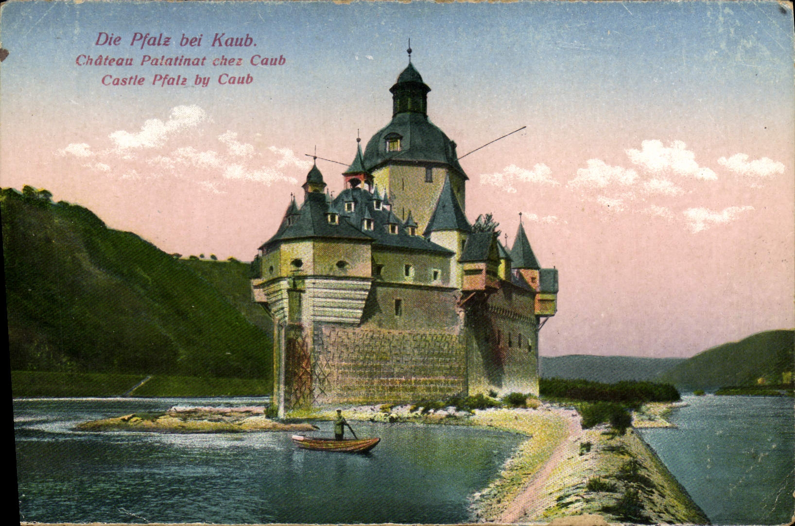 CPA Die Pfalz Bei Kaub Chateau Palatinat Chez Caub 