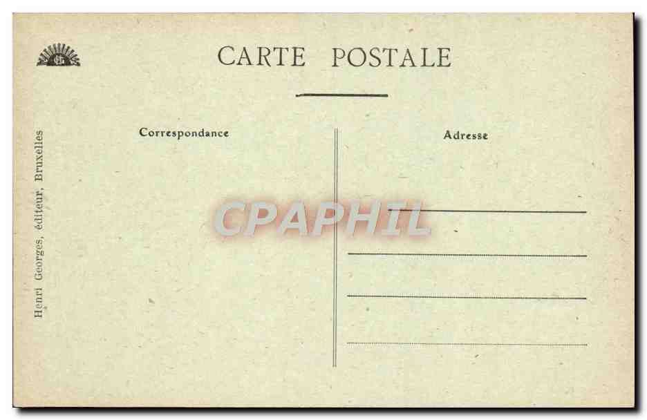CPA Bruxelles Le Palais du Roi — Verso