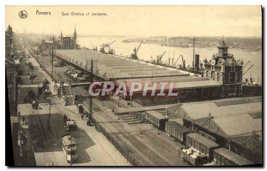 CPA Anvers Quai Ortelius Et Jordaens
