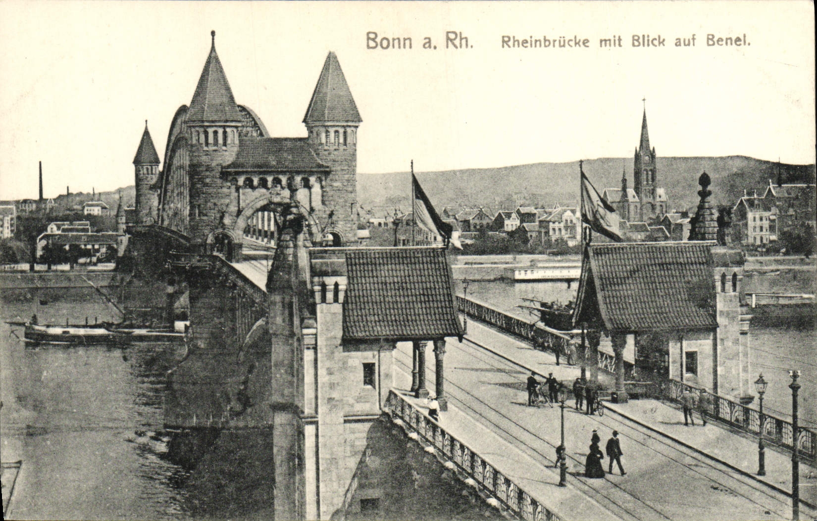 CPA Bonn A Rh Rheinbrucke Mit Blick Auf Benel