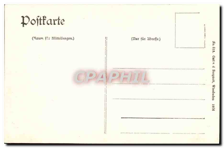 CPA Wiesbaden Partie im Nerotal Mit Beausite und Nerobergbahn — Rückseite