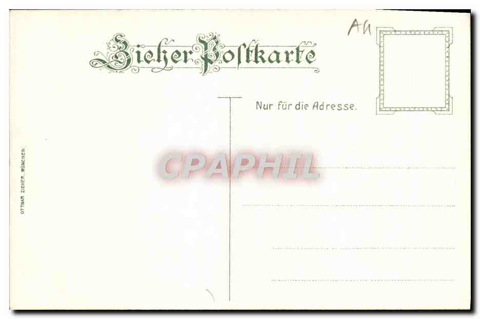 CPA Kgl Schloss Linderhof Blaue grotte Cygne — Rückseite