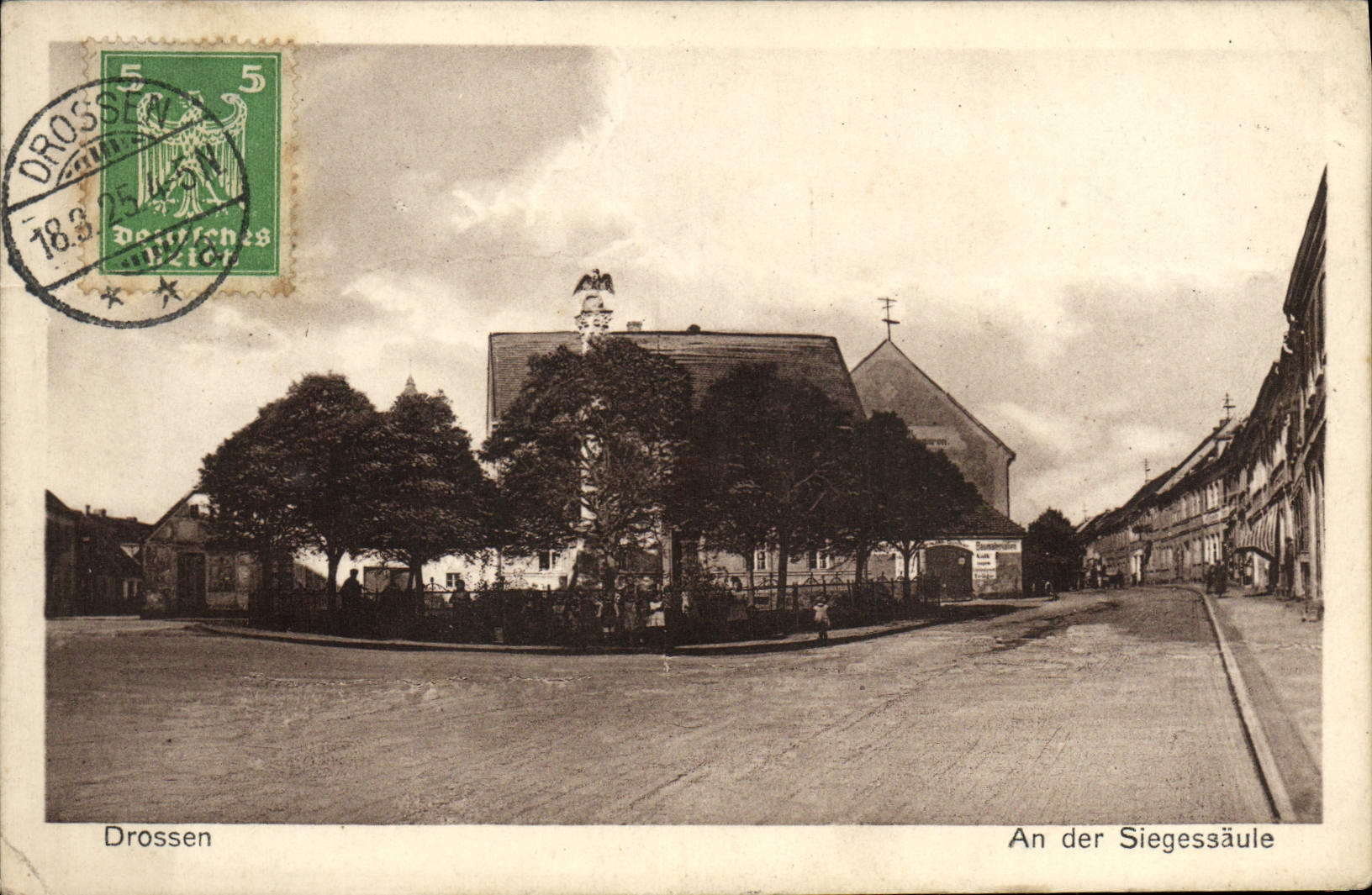 CPA Drossen An Der Siegessaule Pologne Poland