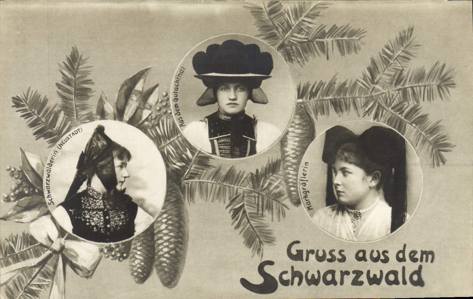 CPA Gruss Aus Dem Schwarzwald Femmes Folklore
