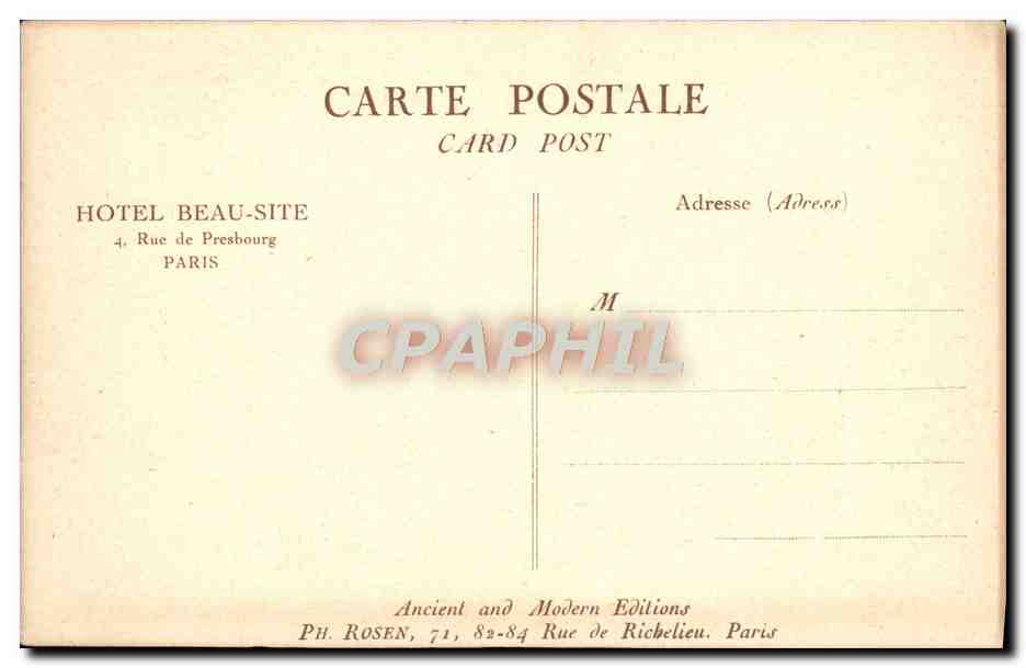 CPA Paris Le Palais Royal  — Rückseite