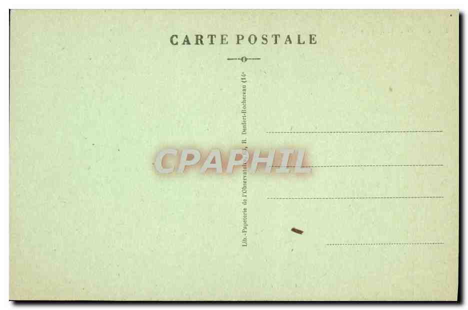 CPA Paris Observatoire De Paris — Rückseite