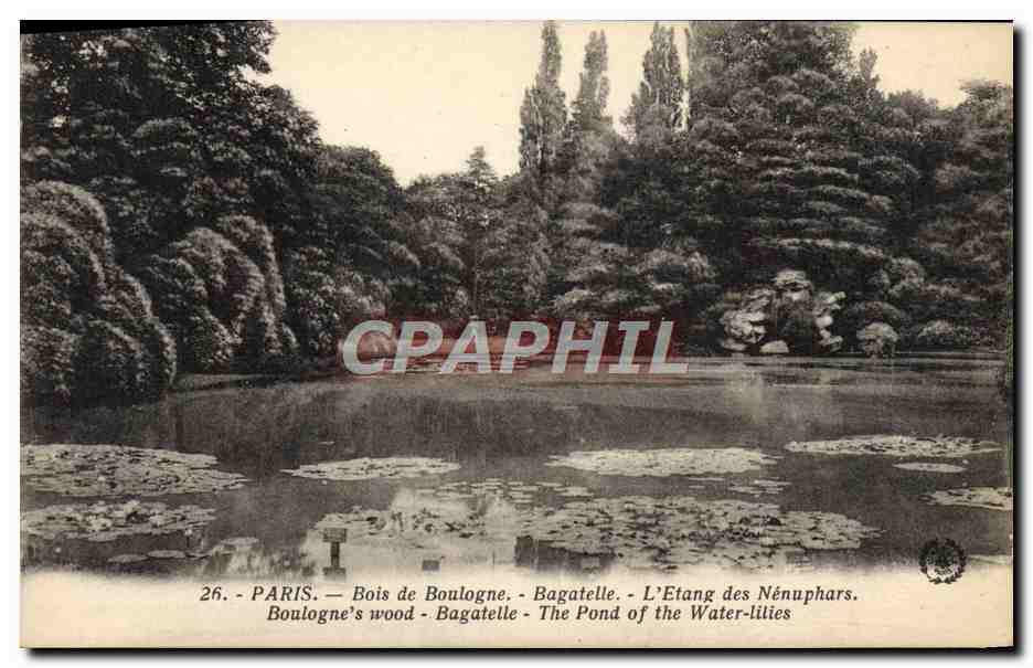 CPA Paris Bois De Boulogne Bagatelle L'Etang Des Nenuphars 