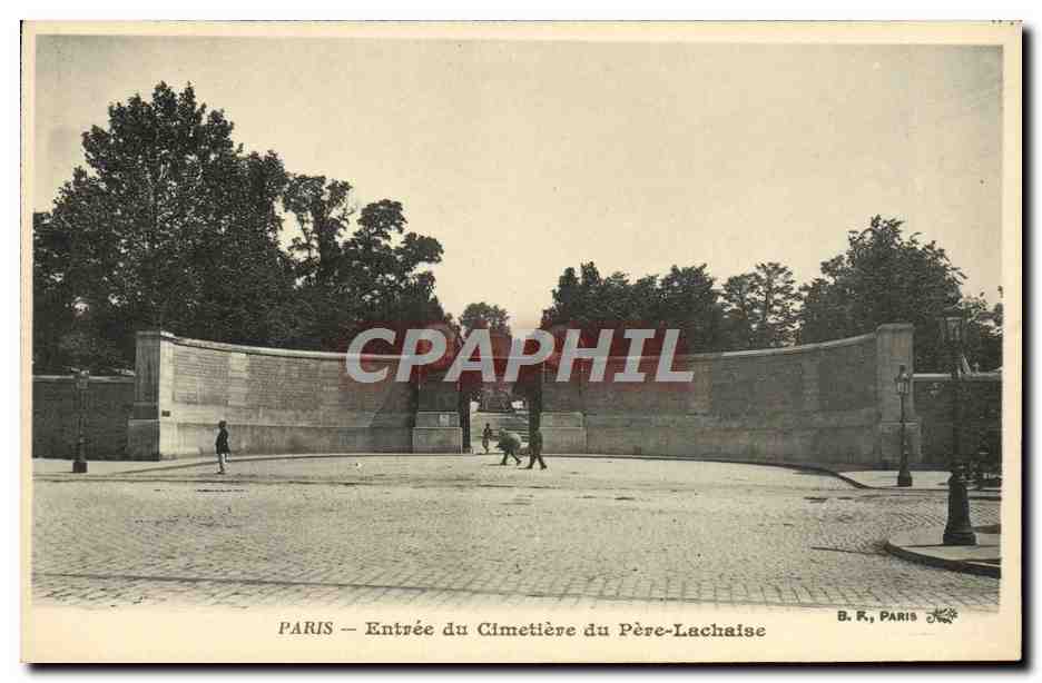 CPA Paris Entree Du Cimetiere Du Pere Lachaise