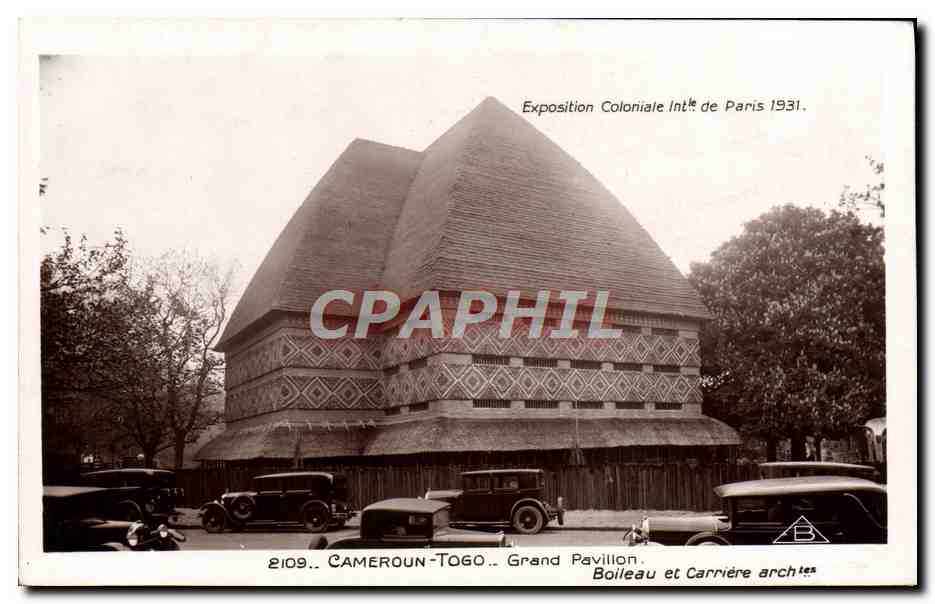 Cameroun-Togo — Grand Pavillon à l'Exposition Coloniale Internationale de Paris 1931 — Boileau et Carrière architectes