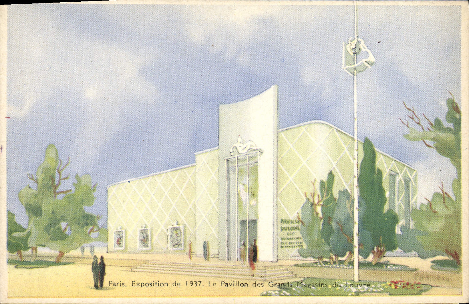 CPA Paris Exposition De 1937 Le Pavillon Des Grands Magasins Du Louvre