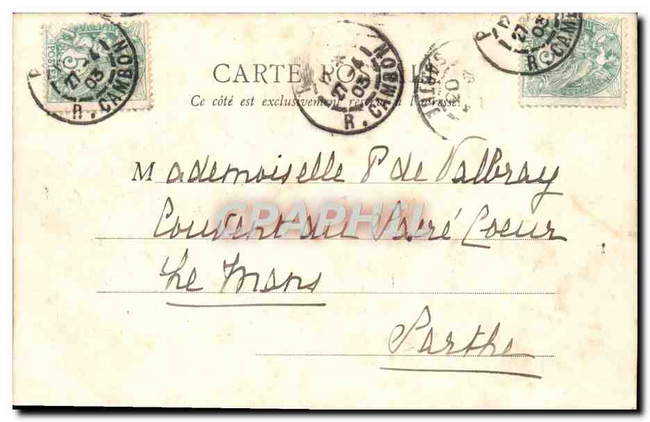 CPA Paris Square Saint Pierre Sacre Coeur Montmartre — Rückseite