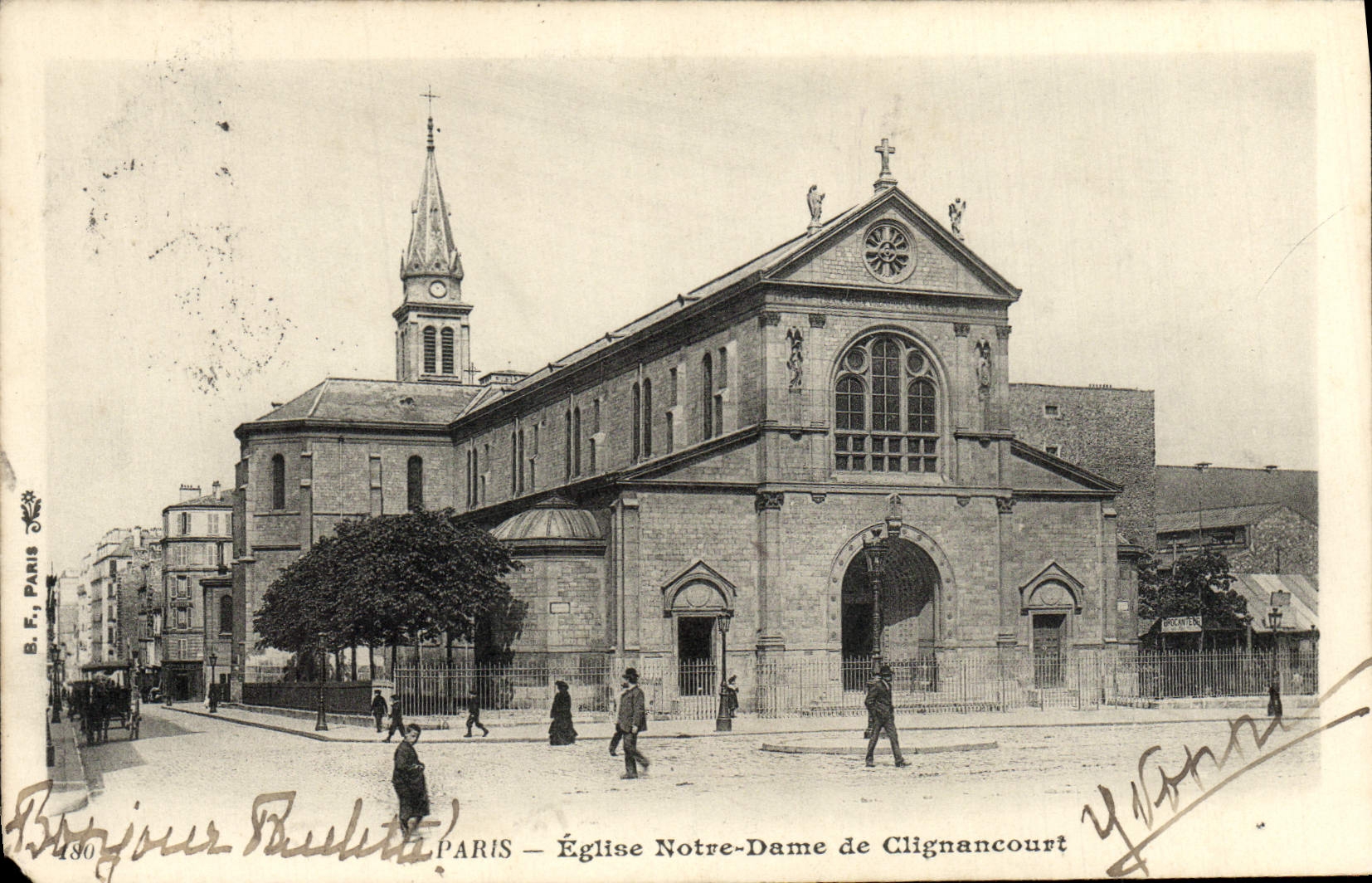 CPA Paris Eglise Notre Dame De Clignancourt
