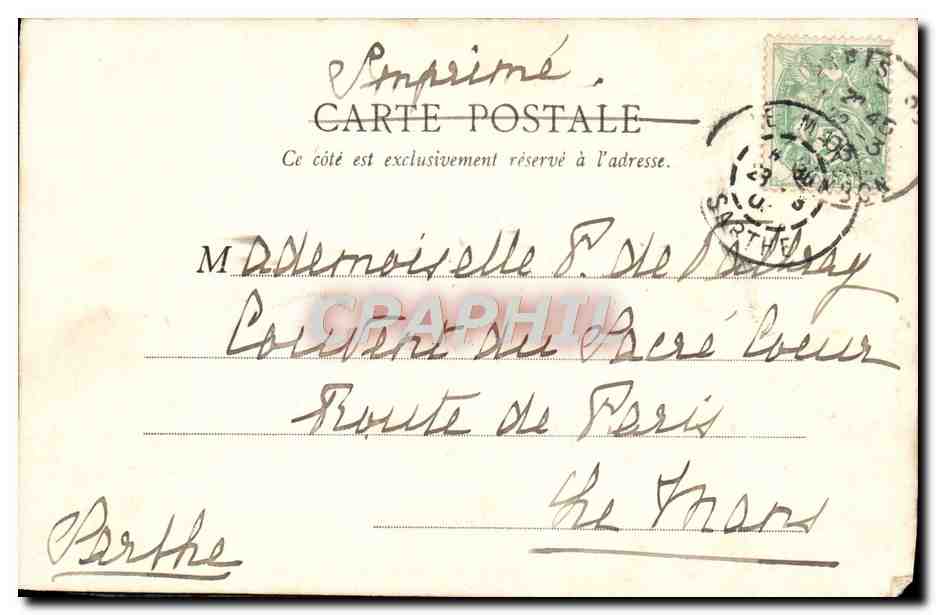 CPA Paris Eglise Notre Dame De Clignancourt — Rückseite