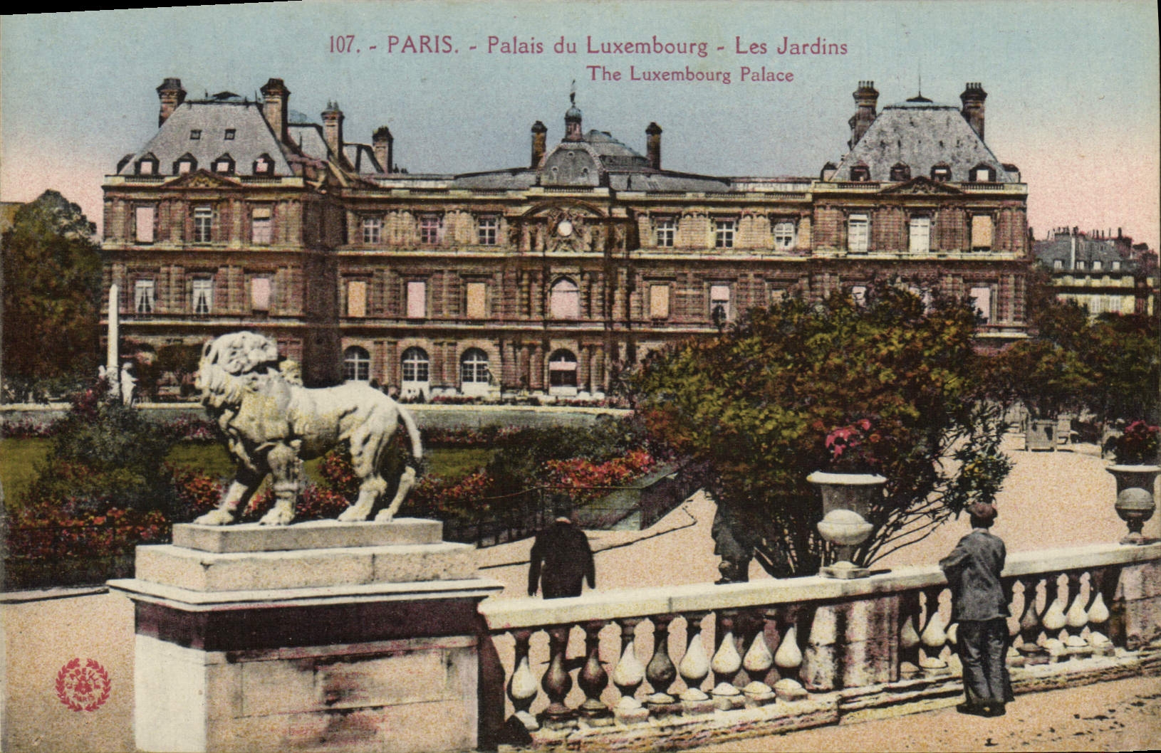 CPA Paris Palais Du Luxembourg Les Jardins Lion