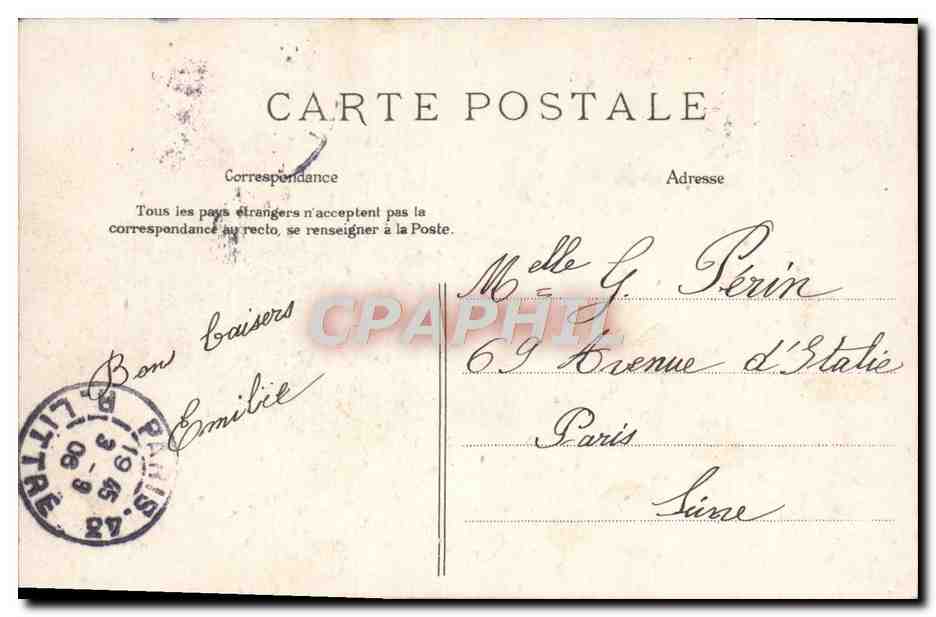CPA Paris Boulevard Des Italiens — Rückseite