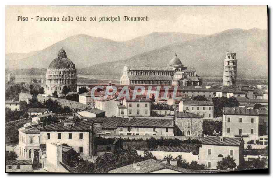 CPA Pisa Panorama della Citta Col Principali Monumenti
