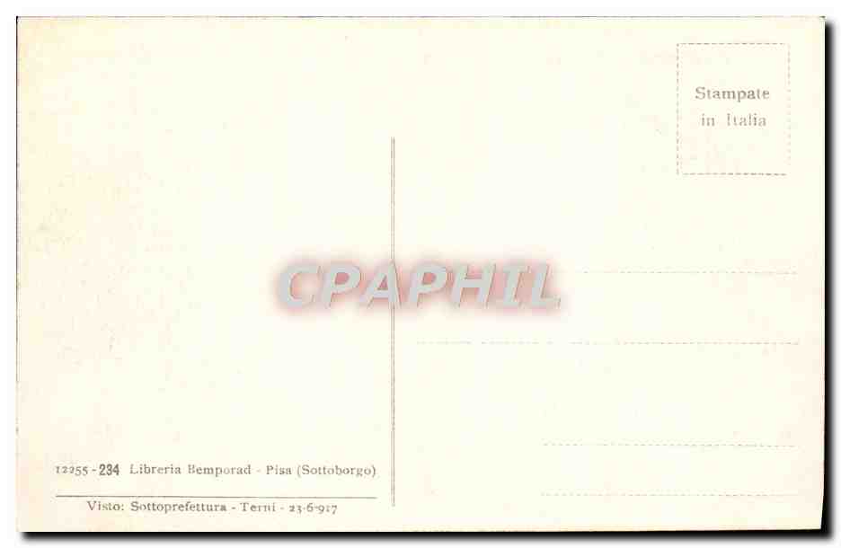 CPA Pisa Panorama della Citta Col Principali Monumenti — Rückseite