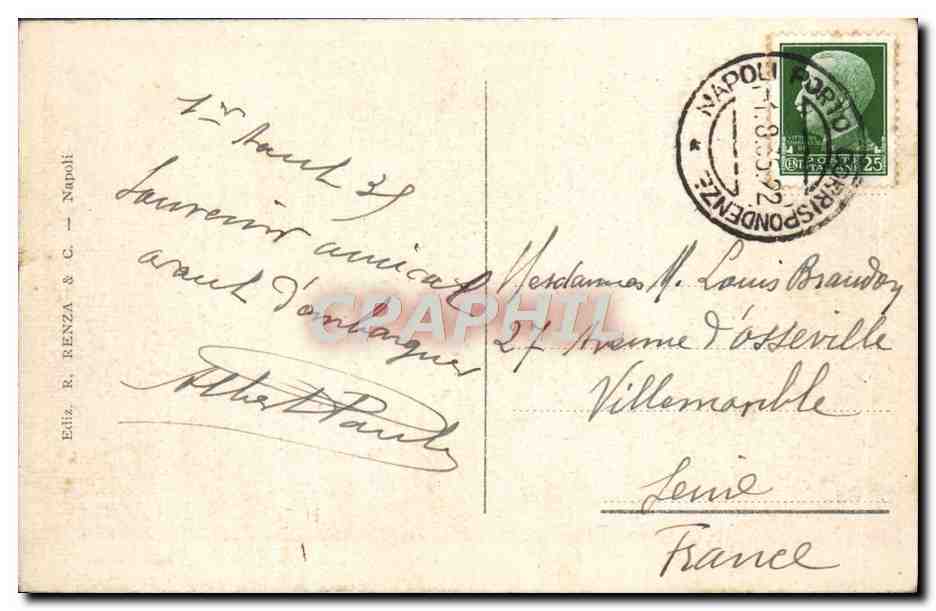 CPA Napoli Palazzo Donn Anna — Verso