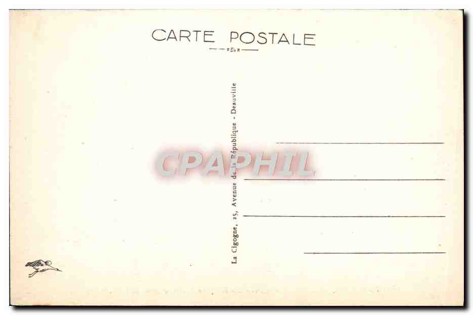CPA Trouville la Reine des Plages Les Touques a maree basse et le Quai Tostain Bateaux  — Rückseite
