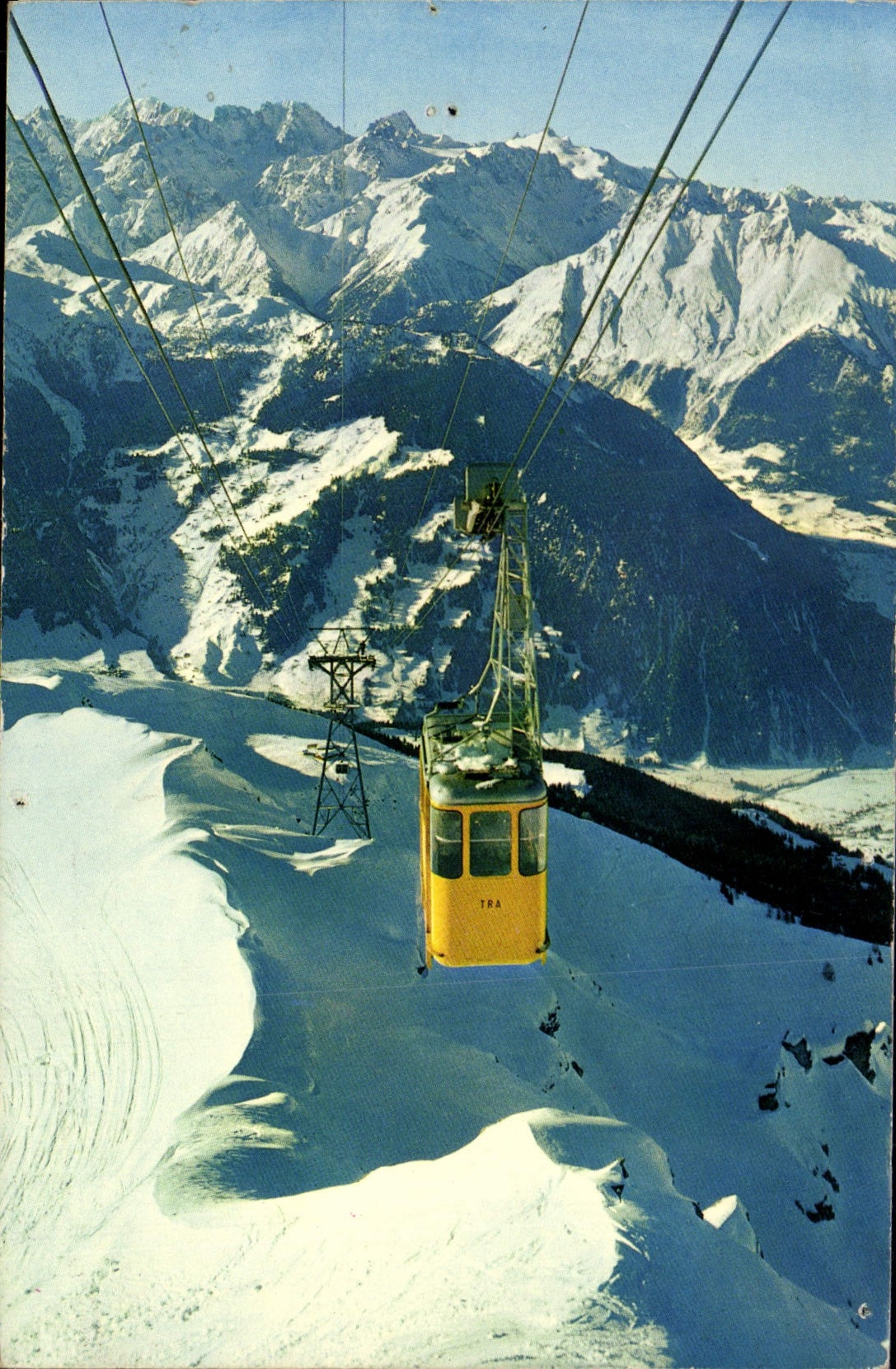 CPM Verbier Le Teleferique des Attelas Mont Blanc et massif du Trient