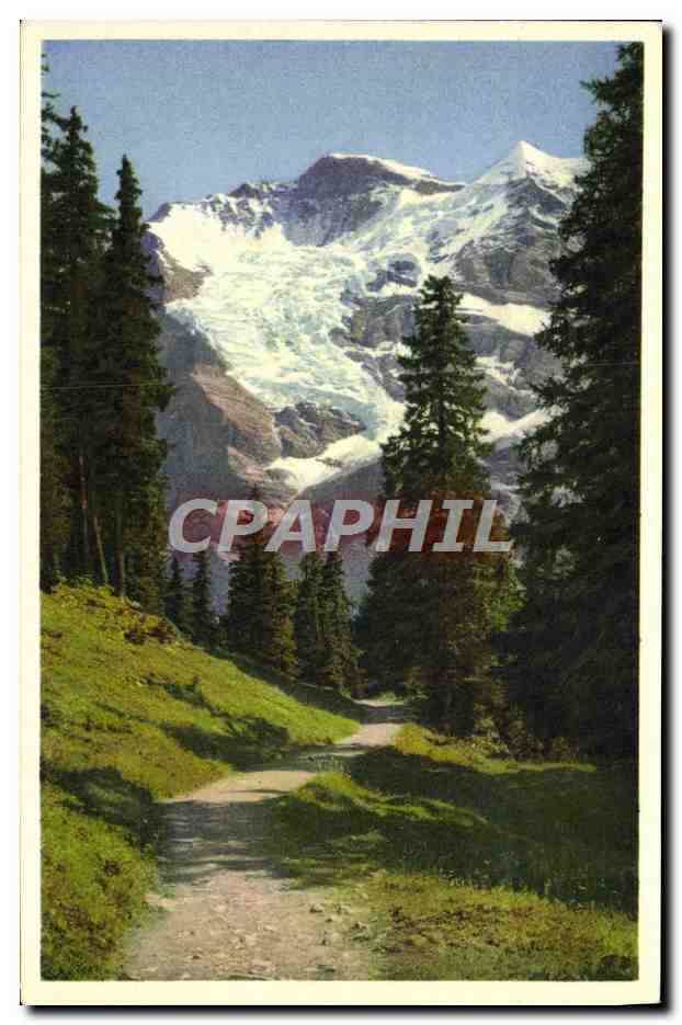 CPA Gebirgslandscheff Mit Jungfrau und Silberhorn
