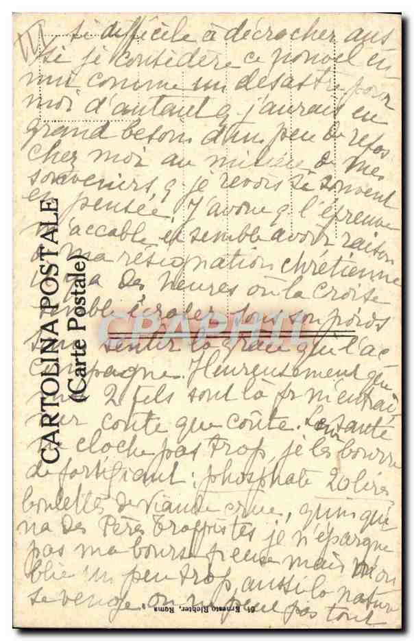 CPA Roma villa dei Cavalieri di Malta — Rückseite