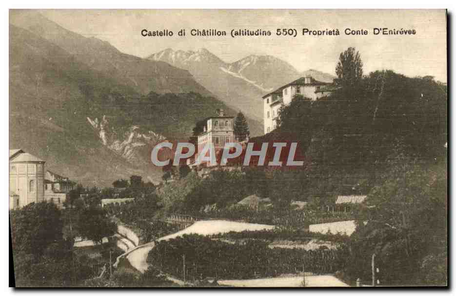 CPA Castello Di Chatillon Proorieta Conte D'Entreves