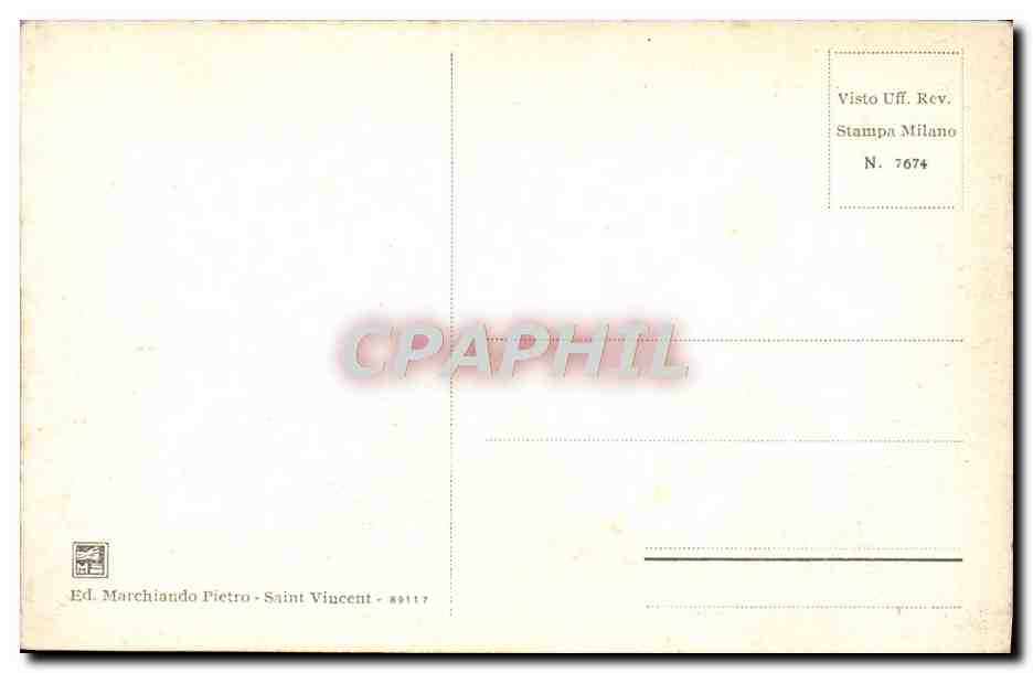 CPA Saint Vincent Ponte Delle Capre — Rückseite