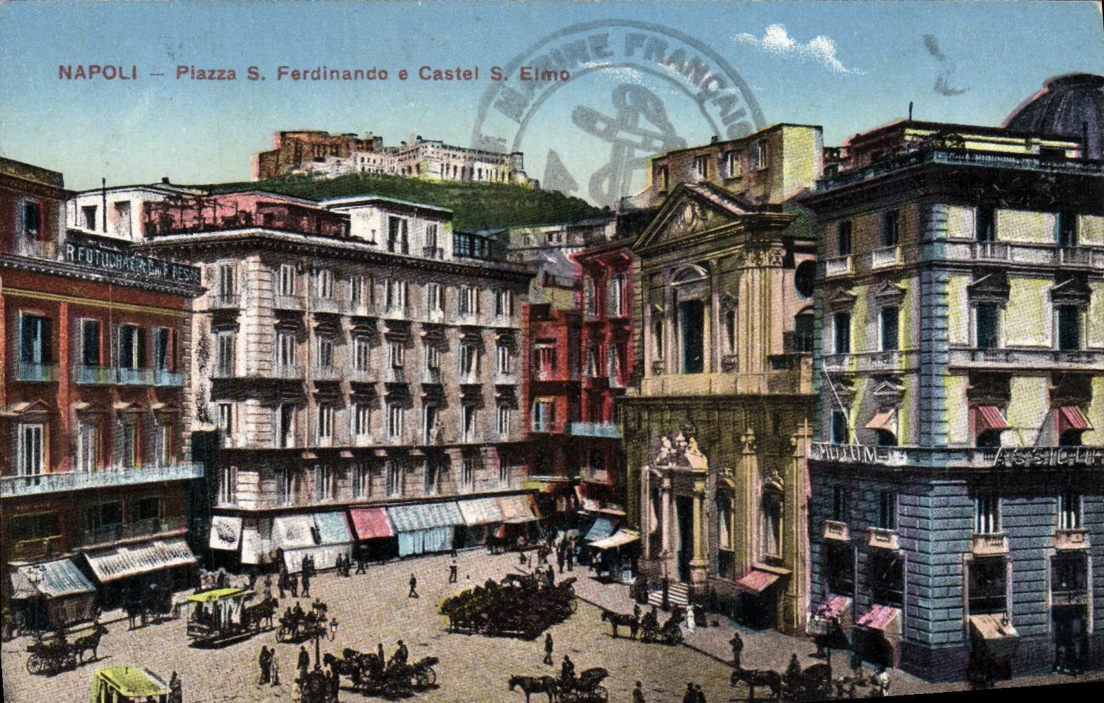 CPA Napoli Plazza S Ferdinando E Castel S Elmo