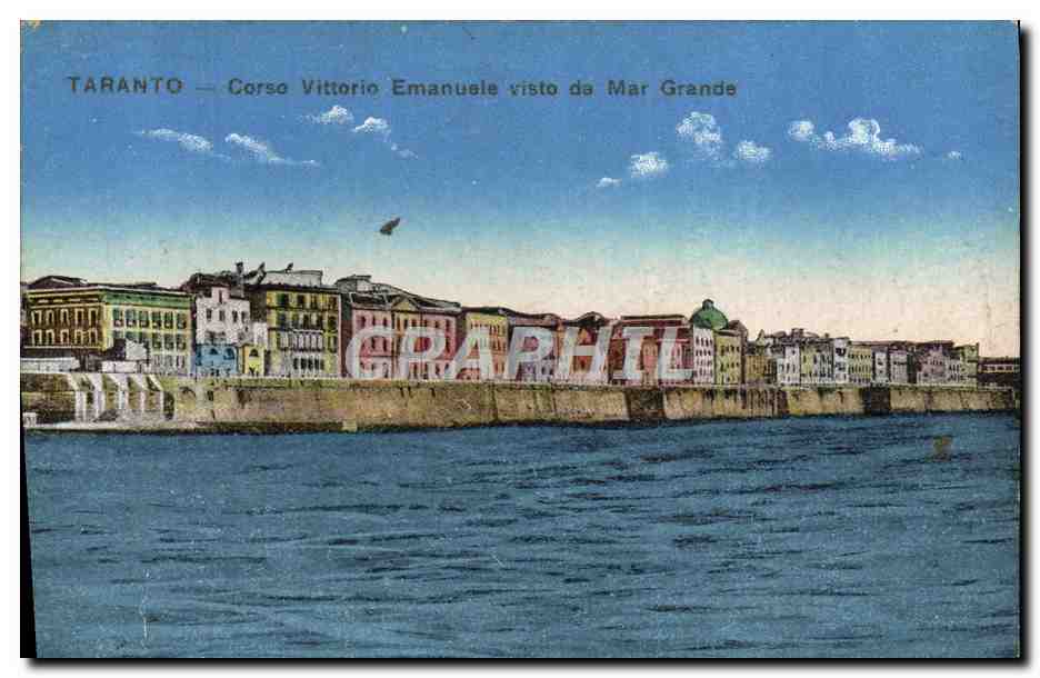 CPA Taranto Corso Vittorio Emanuele Visto Da Mer Grande