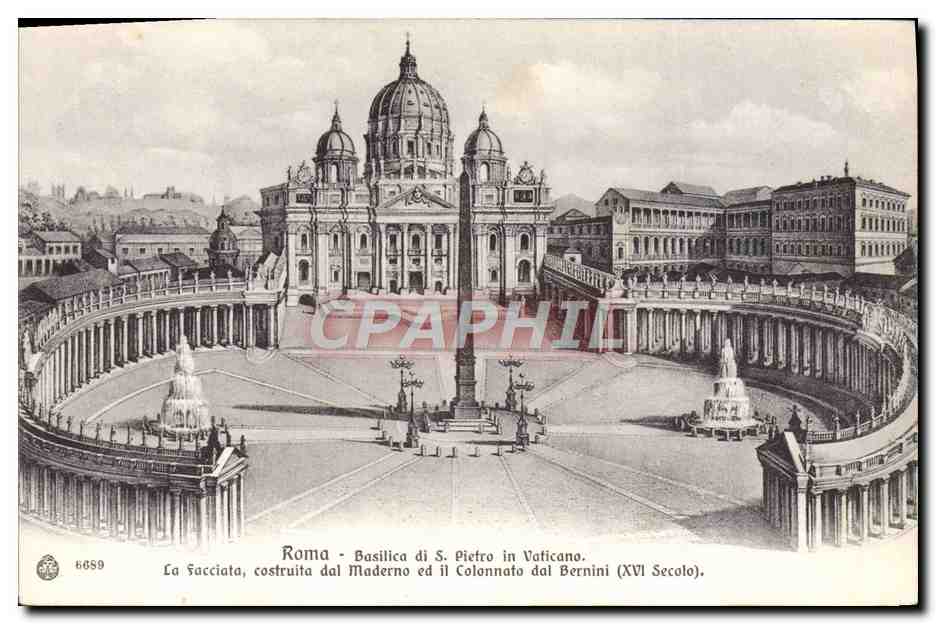 CPA Roma Basilica Di S Pietro In Vaticano La Facciata