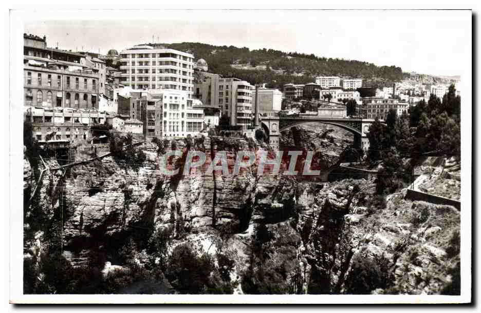 CPA Constantine La Ville Et Le Gouffre Pont d'El Kantara