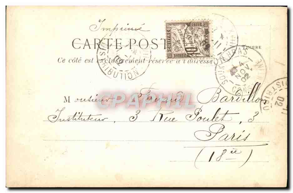 CPA Souk Ahras Marche Et Halle Aux grains  — Rückseite