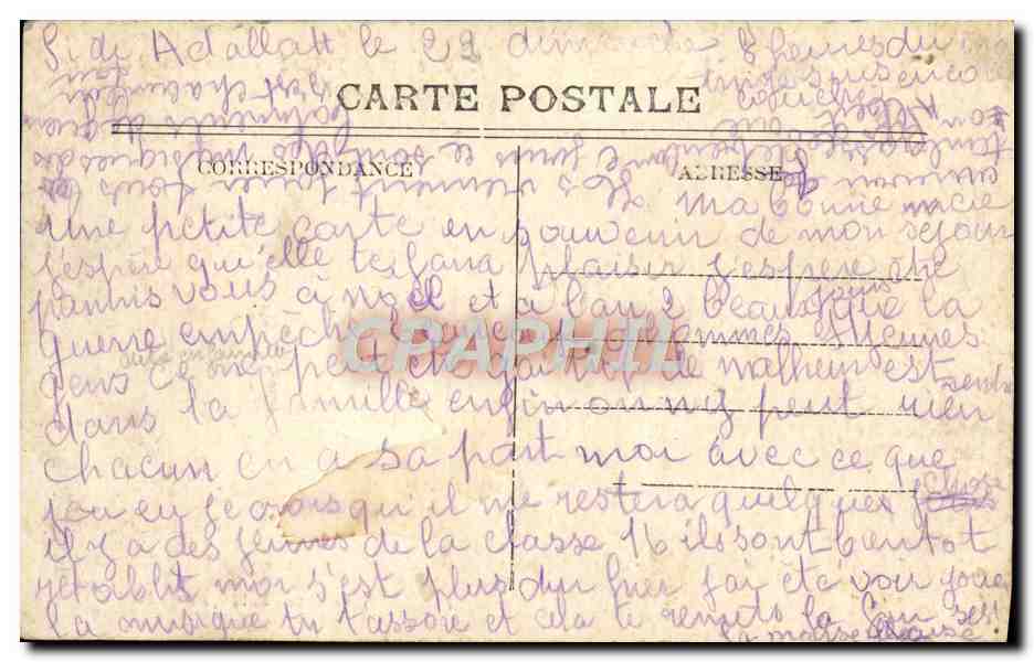 Ferryville — Rue Amiral-Courbet (dite rue des Arabes) — Collection R. Bele, Ferryville — Verso