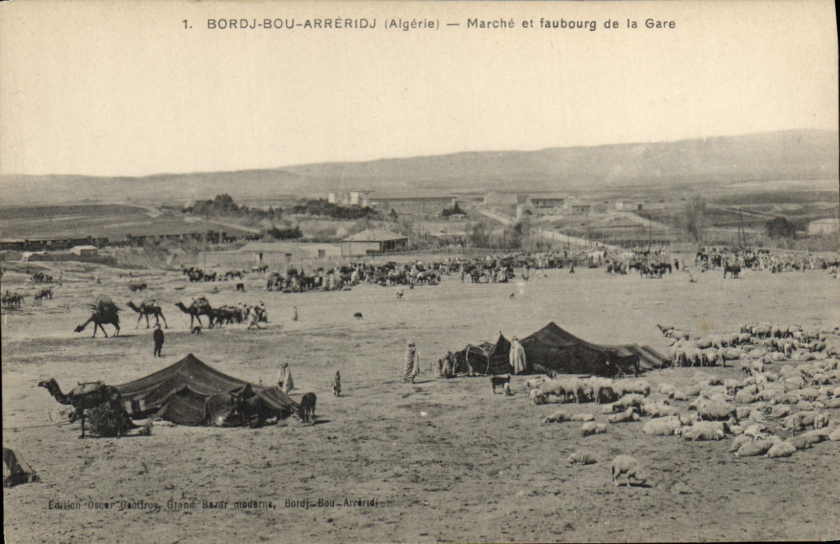 CPA Bordj Bou Arreridj Marche Et Faubourg De La Gare