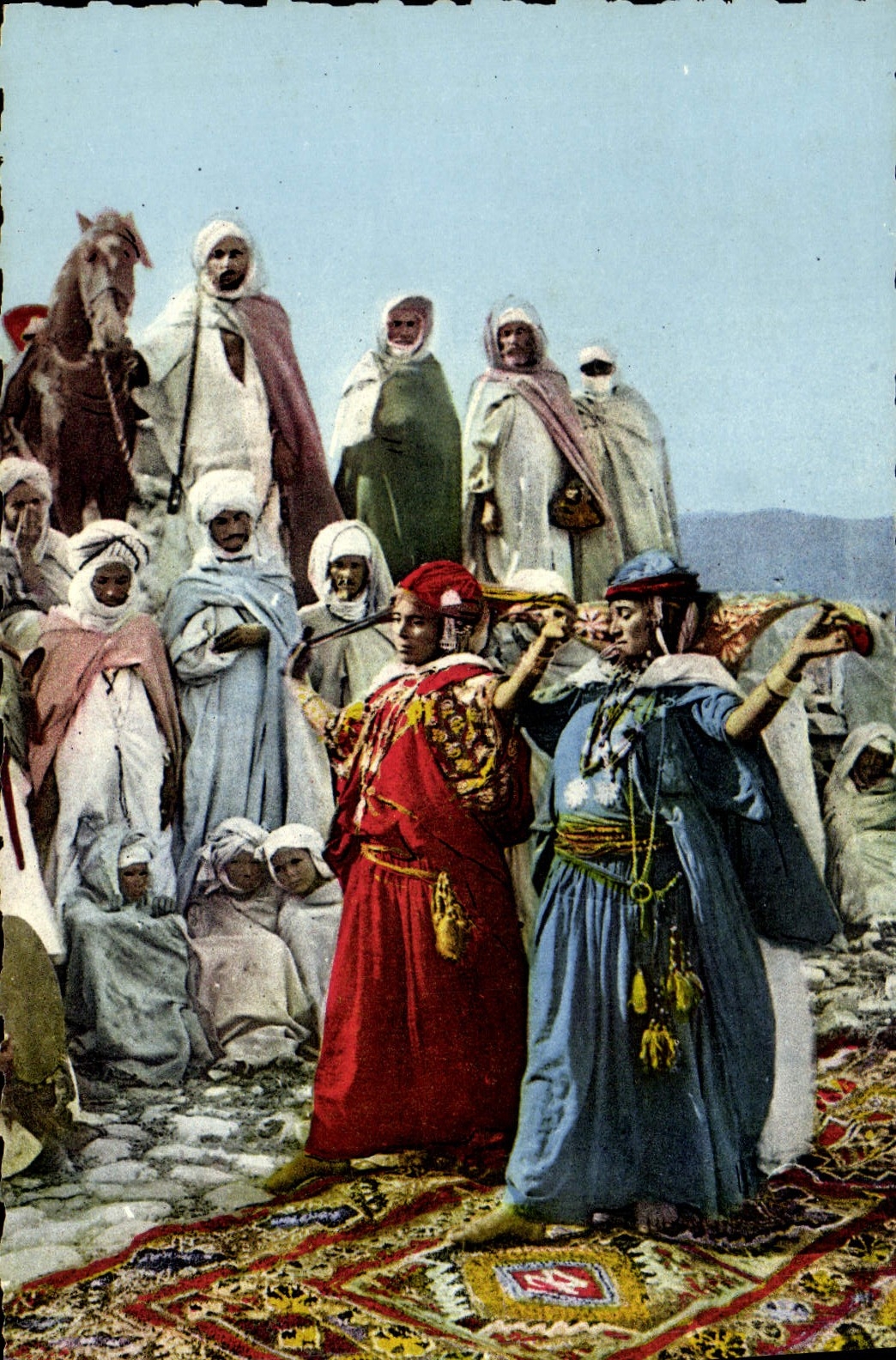 Scènes & Types d'Afrique du Nord — La danse du foulard — Éditions naturelles, Alger, n°8.046