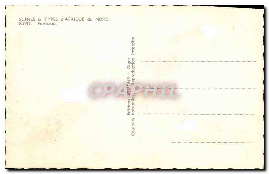 Fantasia — Scenes & Types of North Africa — Éditions Jomone, Alger — Back