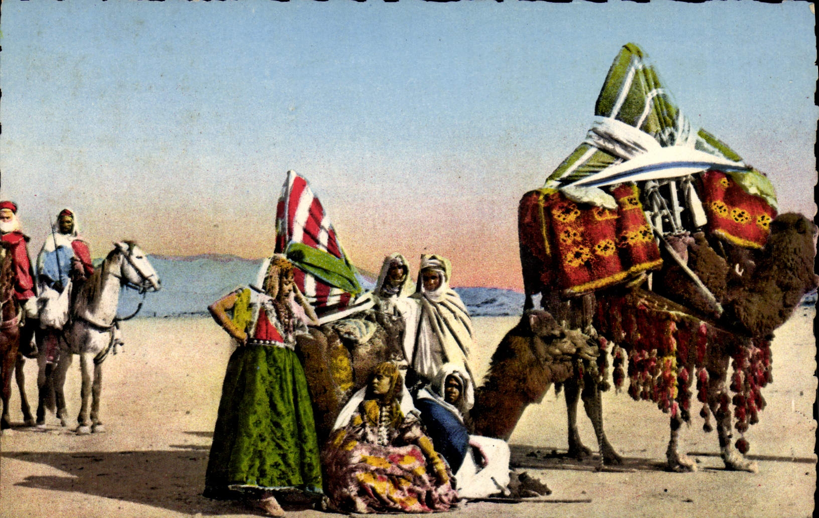Caravan in the Desert — Algeria — Editions Naturelles, Algiers