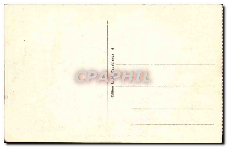 CPA Casablanca Le Carrefour de la Poste Citroen France Auto — Back