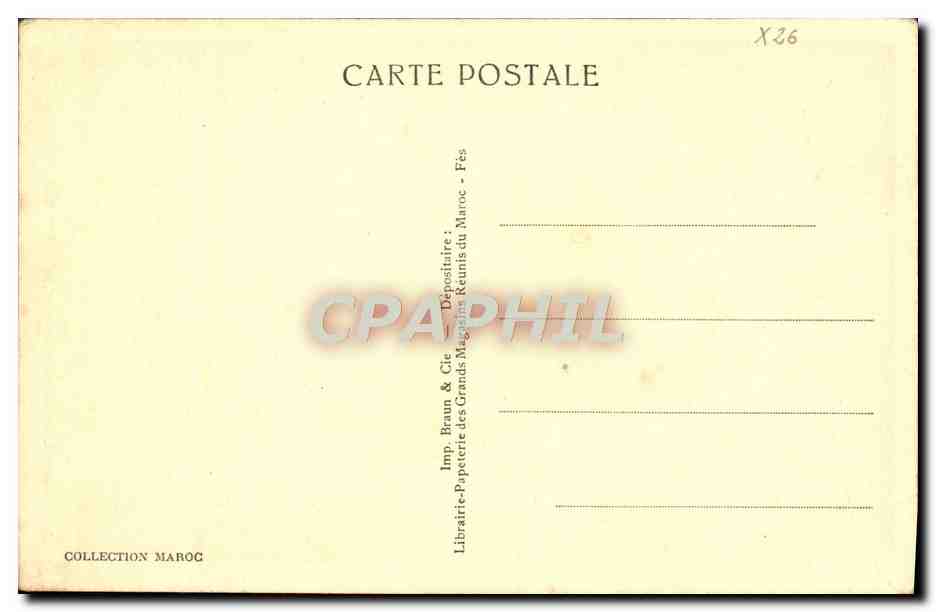 CPA Fes Zaouia de Moulay Idriss Le Tronc des Offrandes — Back